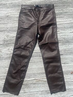 Kut from the Kloth Women’s coated brown jeans: size 2, cropped 24 length